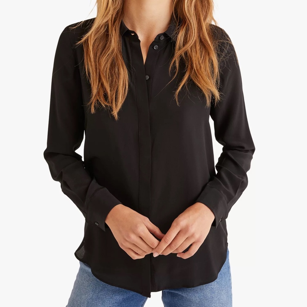 Boden “The Silk Shirt” in black